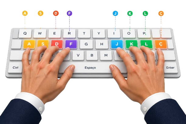 M&atilde;os digitando no teclado
