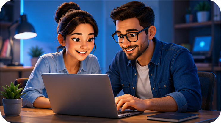 Adulto trabalhando e praticando digitação profissional