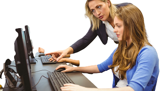 Escola de Informática - Professores ensinando alunos