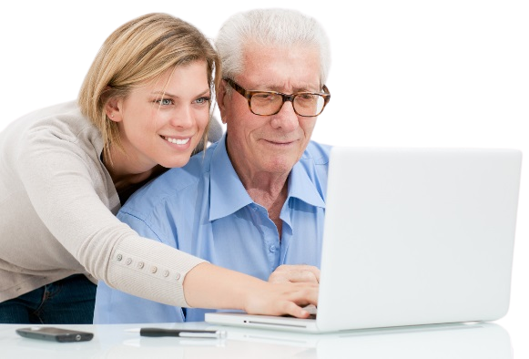 Informática para melhor idade - Idosos aprendendo computação